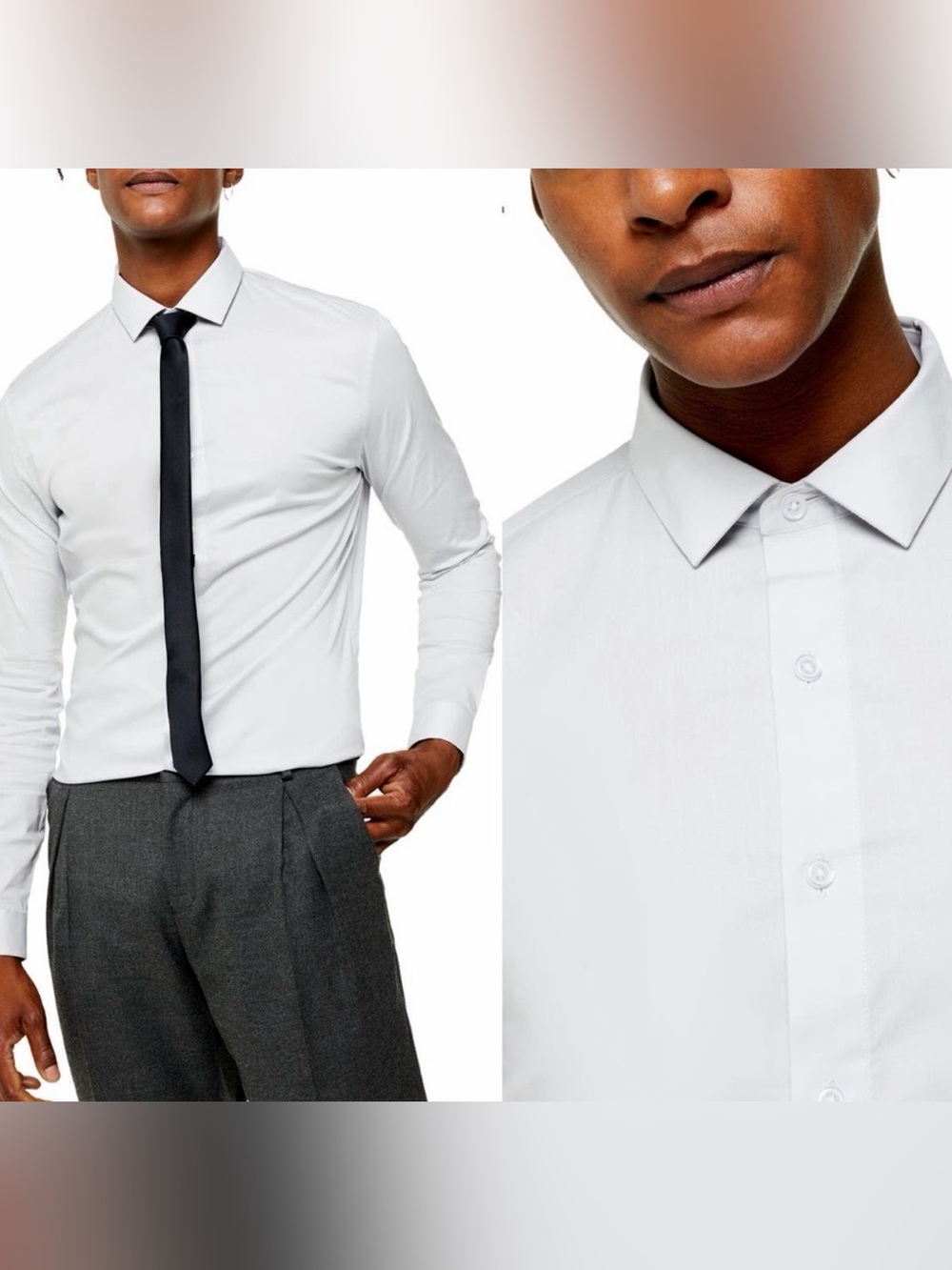 Topman Slim Fit Long Sleeve Button Up Shirt